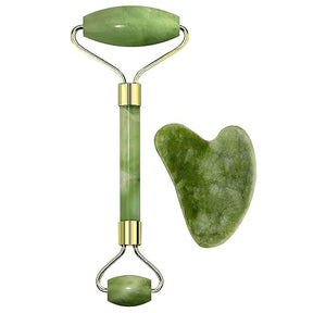 Kit Rolo de Jade e Gua Sha Beladermy para Aplicação de Sérum